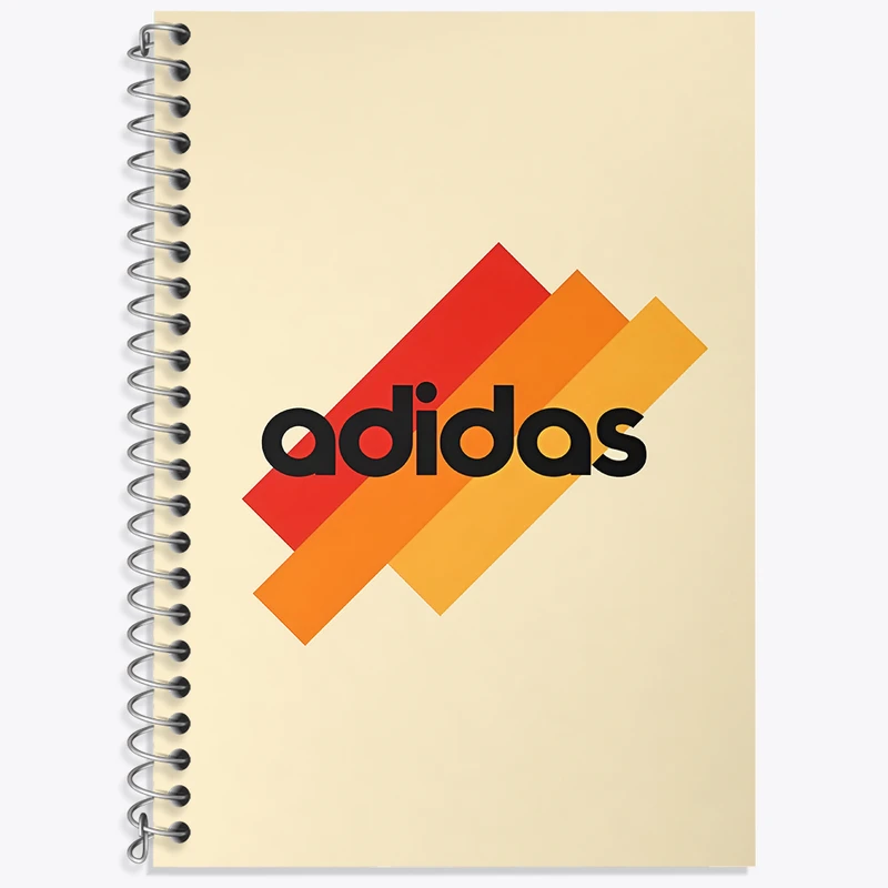 دفتر زبان 50 برگ خندالو مدل دو خط طرح آدیداس (Adidas) کد N5116