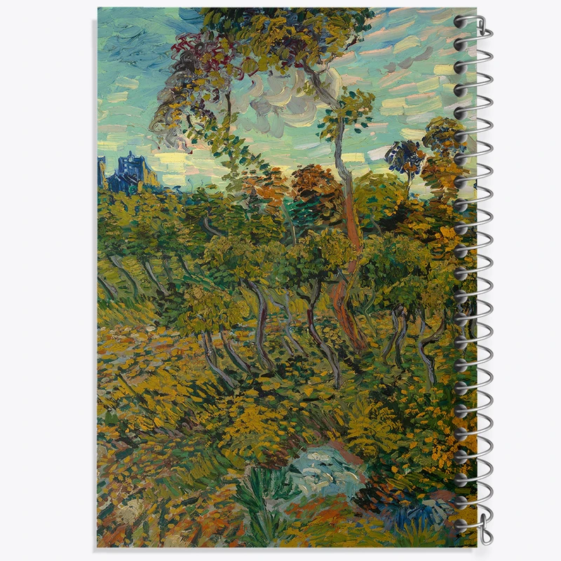 دفتر مشق 50 برگ خندالو طرح غروب درمونت ماژور ونسان ونگوگ (Van Gogh) کد 36792