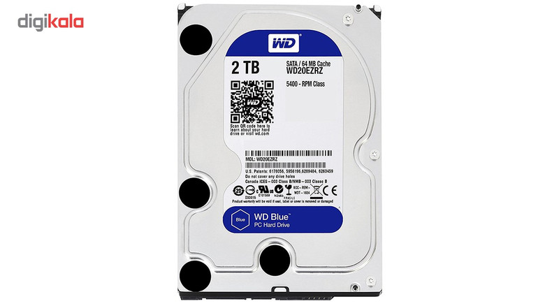 هارددیسک اینترنال وسترن دیجیتال مدل Blue WD20EZRZ ظرفیت 2 ترابایت 2