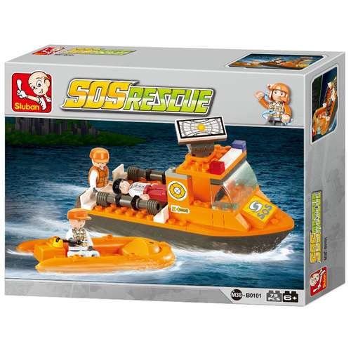 اسباب بازی ساختنی اسلوبان مدل First Aid Boat M38-B0101