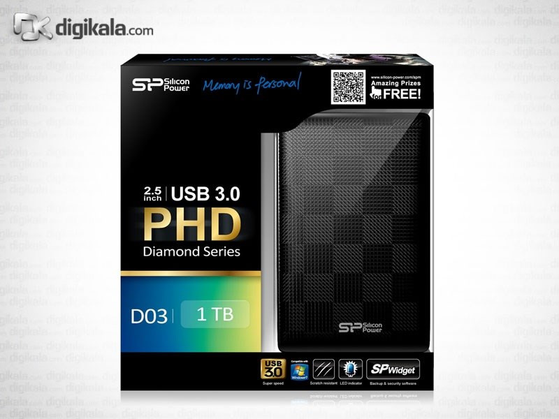 هارد دیسک سیلیکون پاور دایموند D30 ظرفیت 1 ترابایت 3