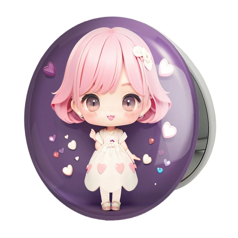 آینه جیبی خندالو طرح دخترانه (Girlish) مدل تاشو کد 36855