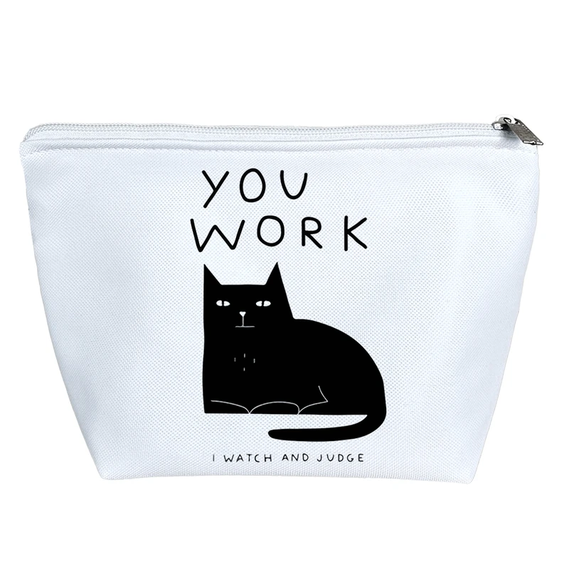 کیف لوازم آرایش دخترانه خندالو مدل گربه تنبل کد 8351