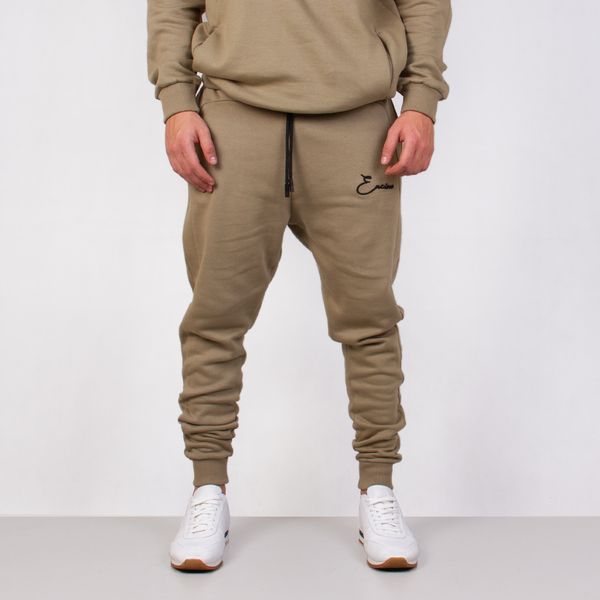 شلوار مردانه ان سی نو مدل گرمکن جری رنگ زیتونی