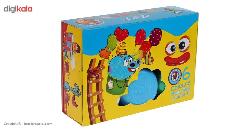 رنگ انگشتی 6 رنگ آریا مدل 7003- حجم 300 میلی لیتر