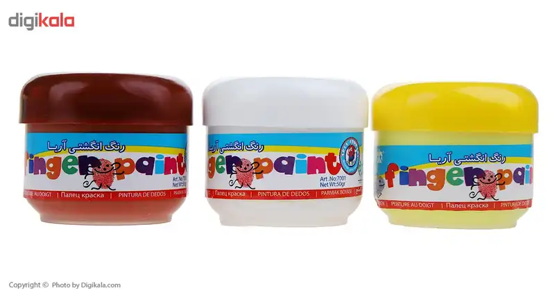 رنگ انگشتی 6 رنگ آریا مدل 7003- حجم 300 میلی لیتر