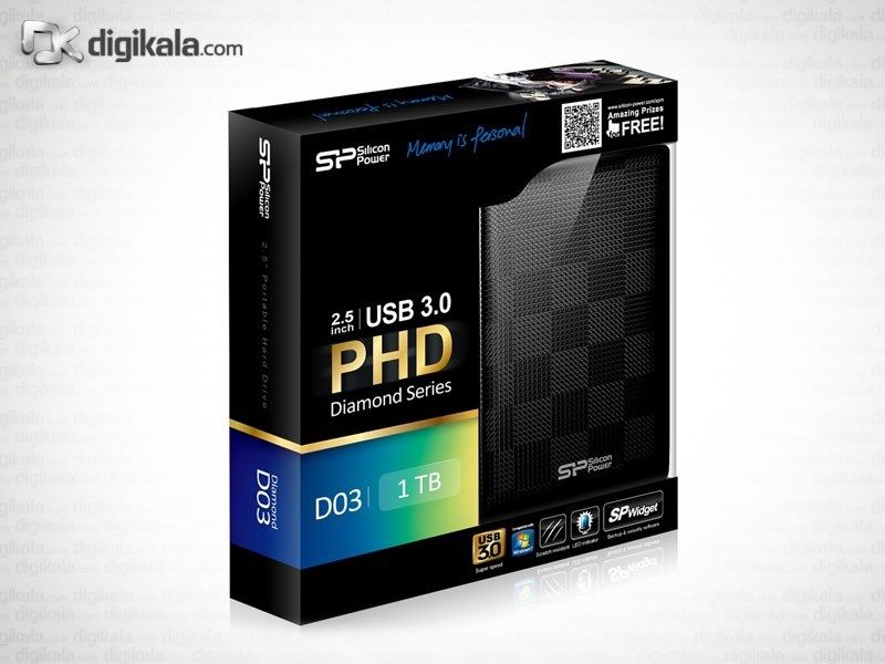 هارد دیسک سیلیکون پاور دایموند D30 ظرفیت 1 ترابایت main 1 4