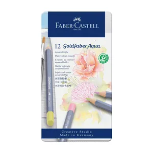 مداد آبرنگی فابر کاستل مدل پاستلی goldfaber Aqua بسته 12 عددی