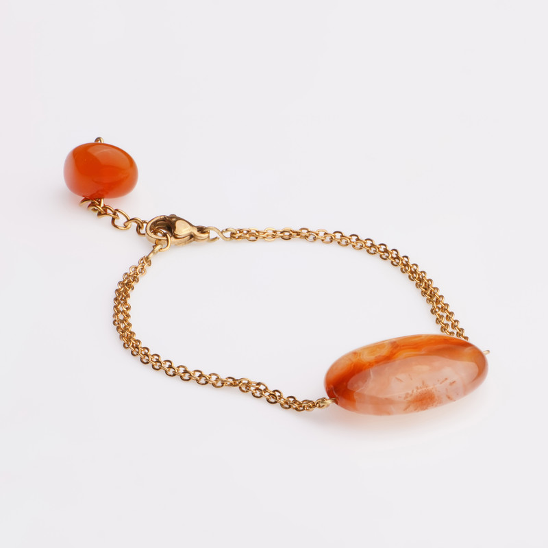 دستبند دخترانه مدل عقیق تک کد001 دستبند دخترانه مدل عقیق تک کد001