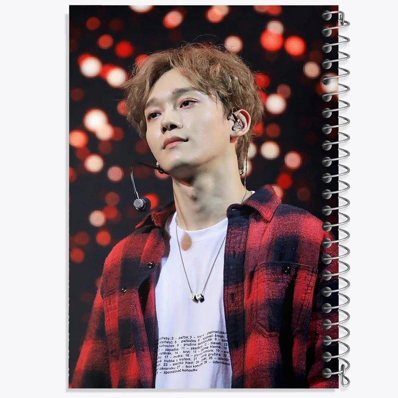 دفتر مشق 100 برگ خندالو طرح چن گروه اکسو EXO کد 13343