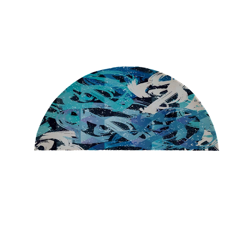 پادری مدل نیم دایره طرح آبرنگی کد 9070 سایز 90×45 سانتی متر