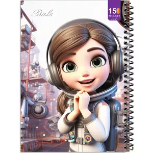 دفتر نقاشی 150 برگ انتشارات  بله مدل رحلی طرح فانتزی دختر فضانورد کد A4-P457