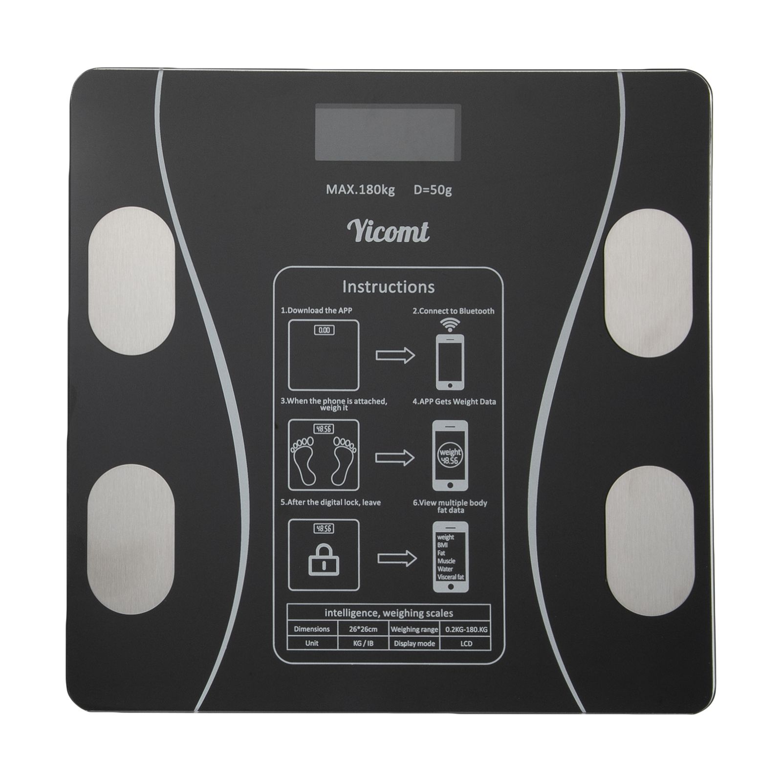 ترازو دیجیتال یوکومت مدل Bluetooth Body Fat Scale - - 1