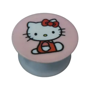 پایه نگهدارنده گوشی موبایل و تبلت پاپ سوکت طرح کیتی مدل Pink