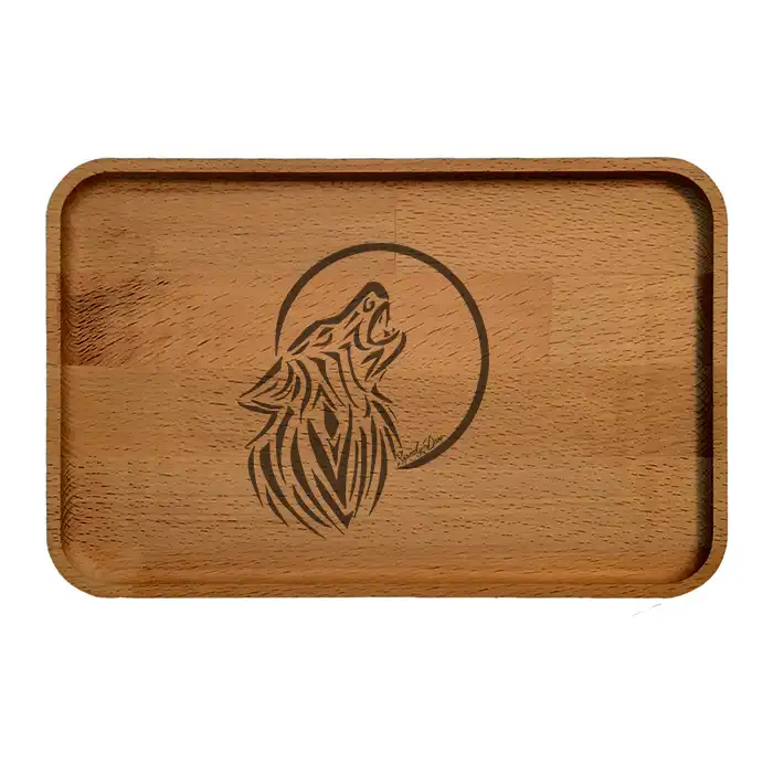 سینی چوبی مدل گرگ