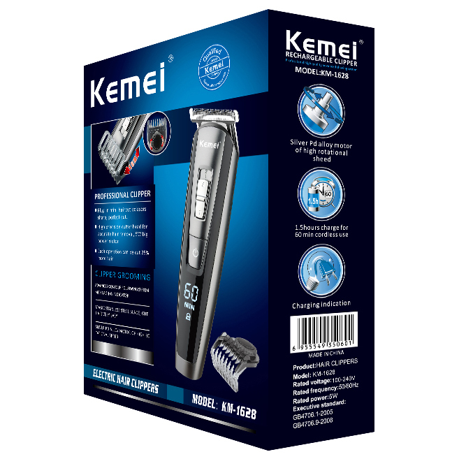 ماشین اصلاح موی سر و صورت کیمی مدل KM-1628 ماشین اصلاح موی سر و صورت کیمی مدل KM-1628