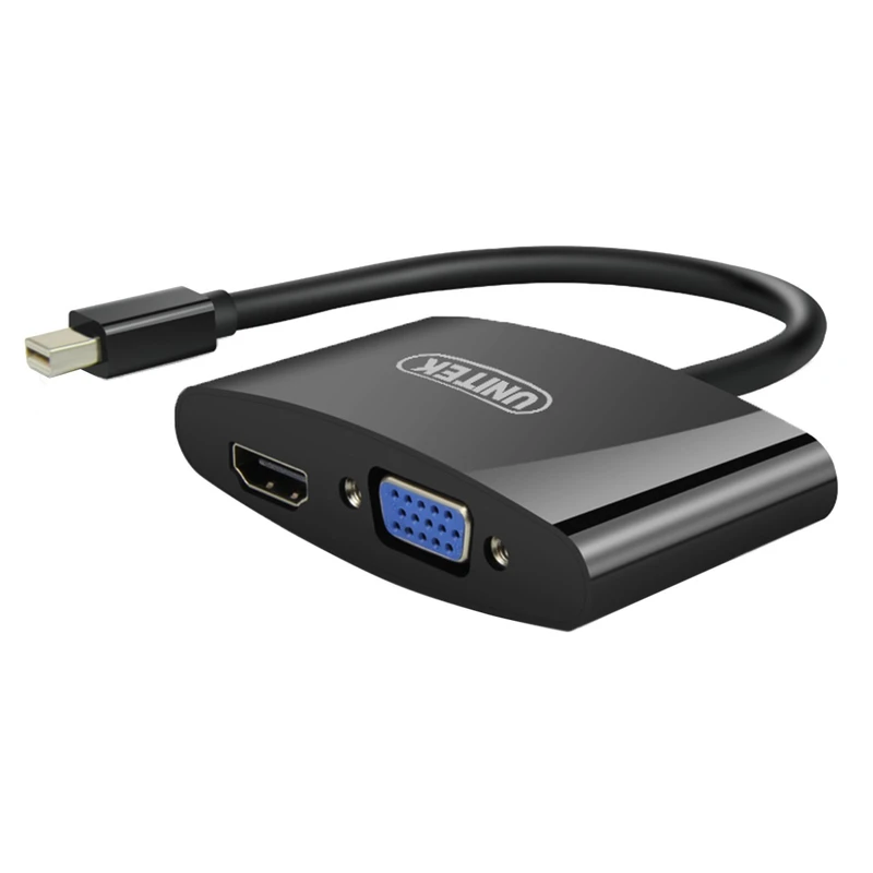مبدل miniDisplayPort به HDMI/VGA یونیتک مدل Y-6328BK