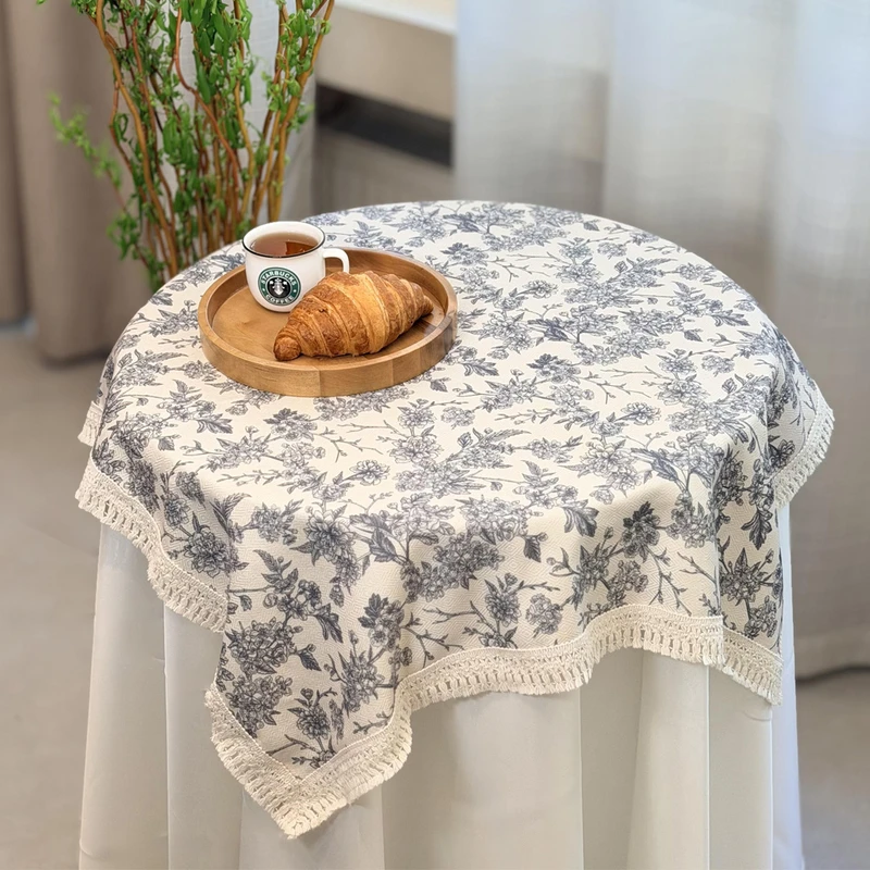 رومیزی مدل گلدار سایز 90x90 سانتی‌متر
