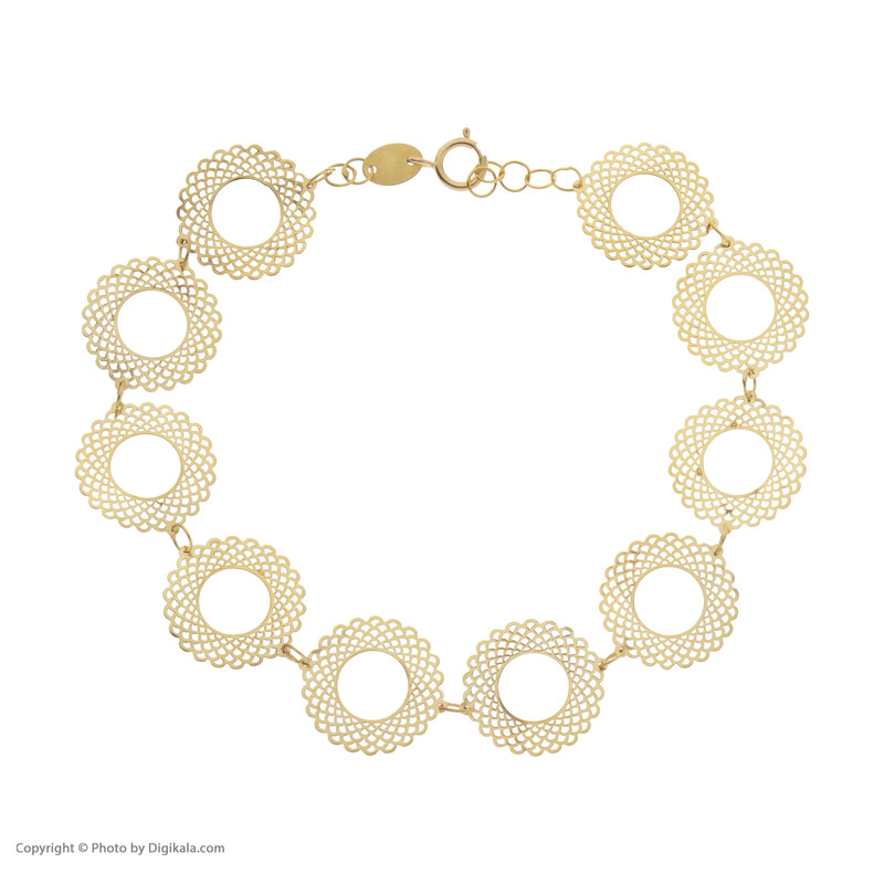 دستبند طلا 18 عیار زنانه کانیار گالری مدل DG2