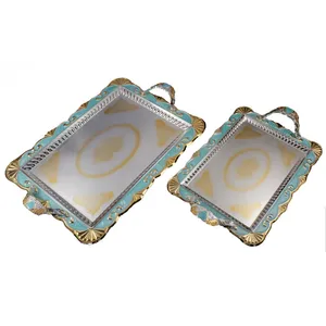 سینی سلوین کد 650 رنگ آبی فیروزه ای - بسته 2 عددی