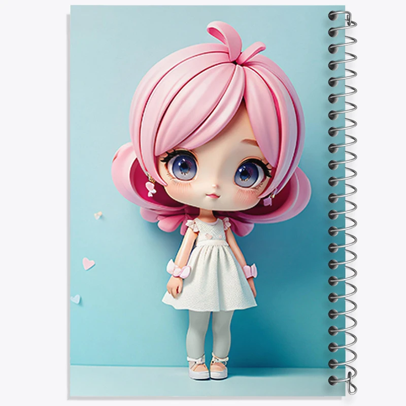 دفتر مشق 100 برگ خندالو طرح دخترانه (Girlish) کد 36861