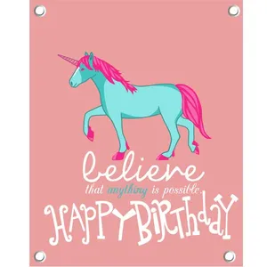 بنر تولد طرح اسب تک شاخ کد BnArt-25