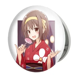 آینه جیبی خندالو طرح هاروهی انیمه ناپدید شدن هارومی سوزومیا The Disappearance of Haruhi Suzumiya مدل تاشو کد 23160 