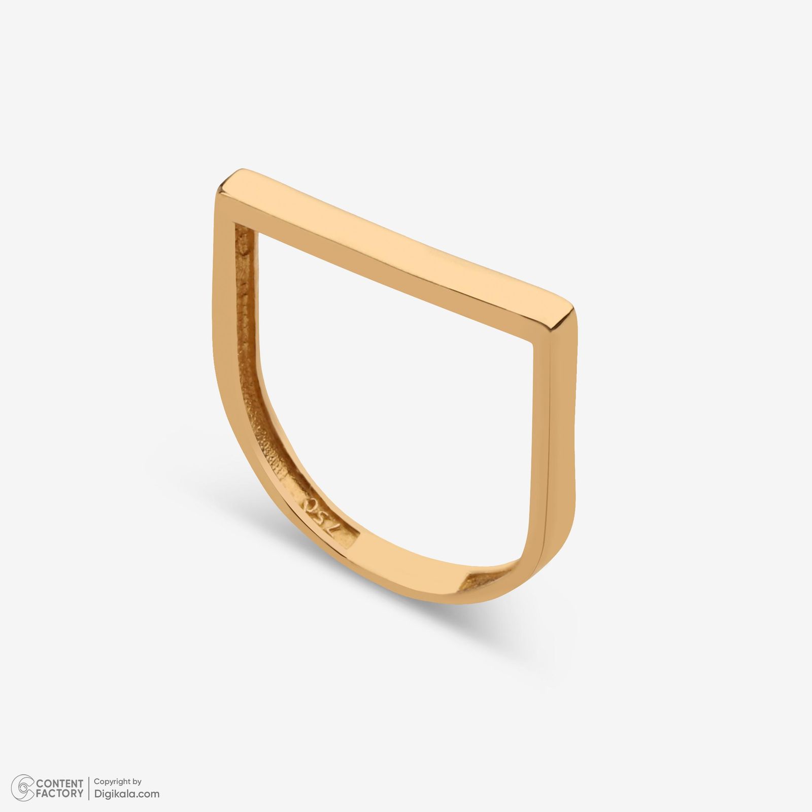 انگشتر طلا 18 عیار زنانه حافا گلد مدل r007 سایز 56 -  - 6