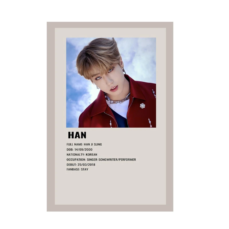 پوستر مدل استری کیدز Stray kids طرح هان جیسونگ han jisung کد 621
