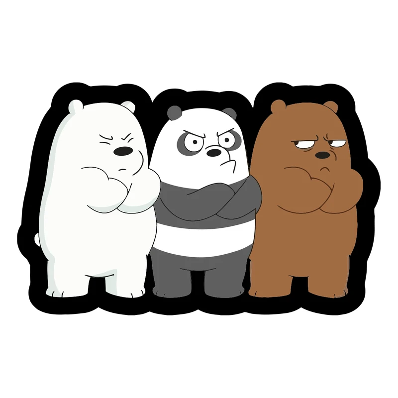 برچسب لپ تاپ پویا مارکت طرح سه خرس عصبانی کد 2189