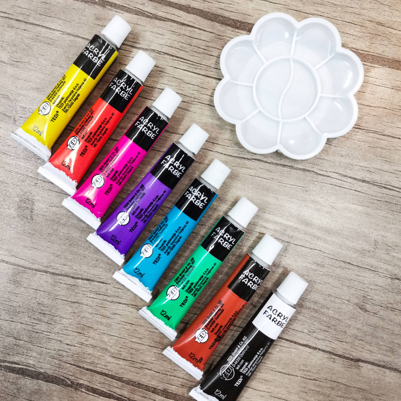 قیمت و خرید رنگ اکریلیک تدی مدل ACRYL FARBEN بسته 24 عددی حجم 12 میلی لیتر