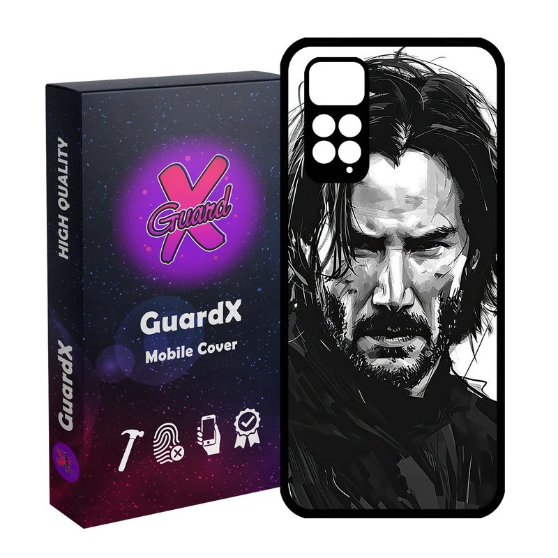 کاور گارد ایکس طرح جان ویک مدل Glass10754 مناسب برای گوشی موبایل شیائومی Redmi Note 11S/ Note 11 4G