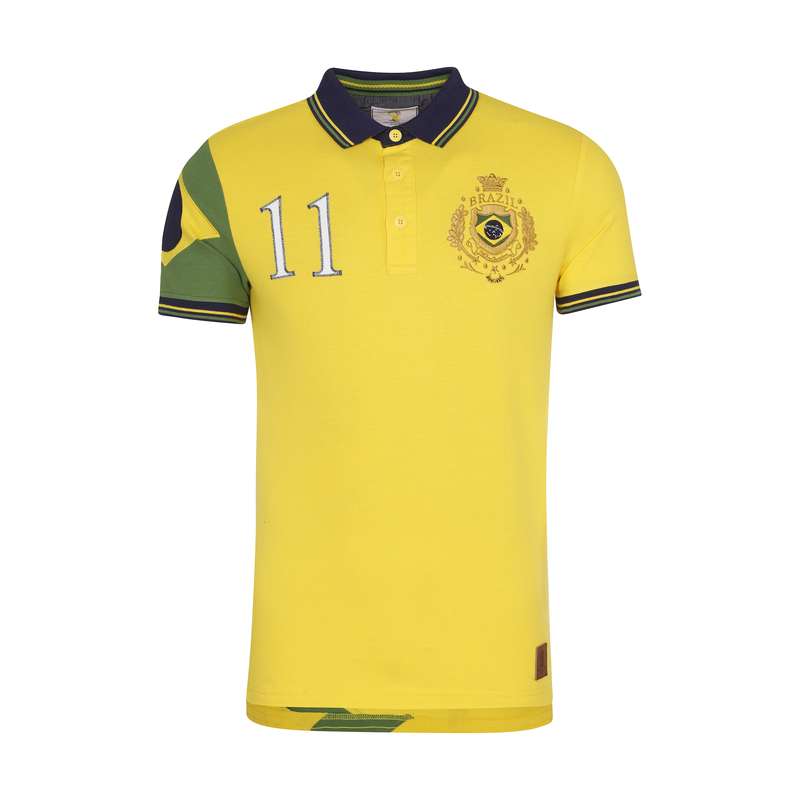 پولوشرت ورزشی مردانه سلکتد مدل تیم ملی برزیل