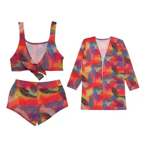 ست 3 تکه مایو دخترانه مدل 0257