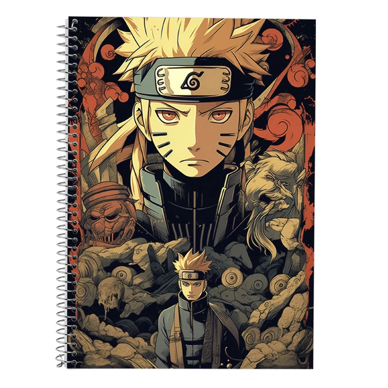 دفتر زبان 50 برگ مدوپد مدل دوخط طرح Naroto کد DF11355