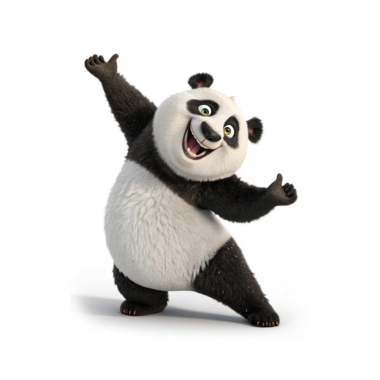 استیکر پارچه و لباس پاد آفرین مدل پاندا بامزه کد 1093