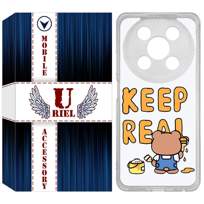 کاور یوریل مدل Clear کد 15 طرح خرس مناسب برای گوشی موبایل وکال V2 / V2 Lite
