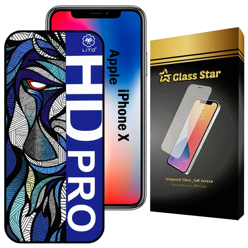 محافظ صفحه نمایش گلس استار مدل LITOHDG مناسب برای گوشی موبایل اپل iPhone X