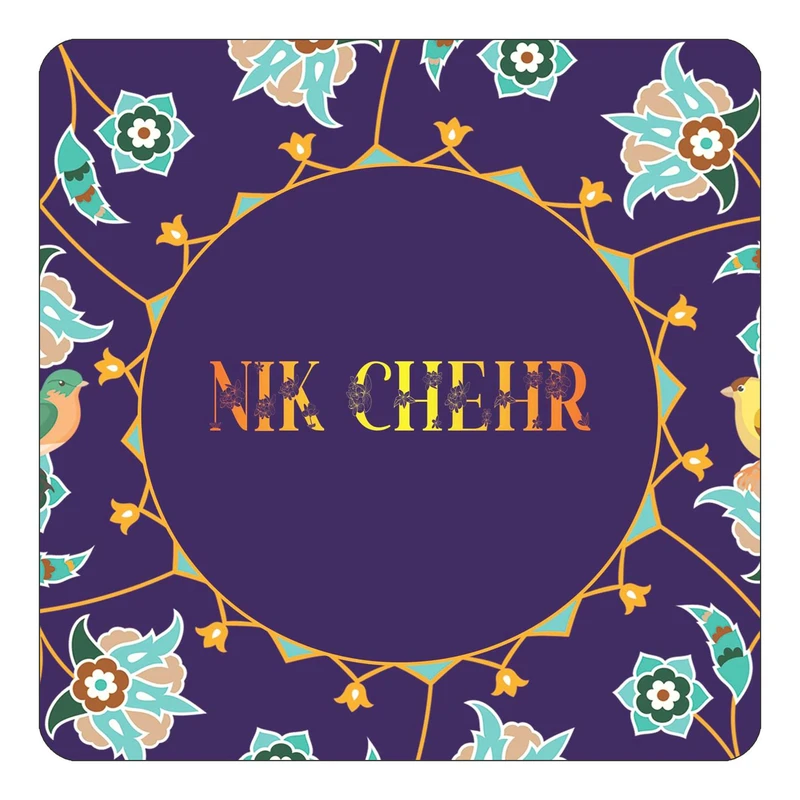 مگنت کاکتی طرح اسم نیک چهر nik chehr مدل گل و بلبل کد mg16365