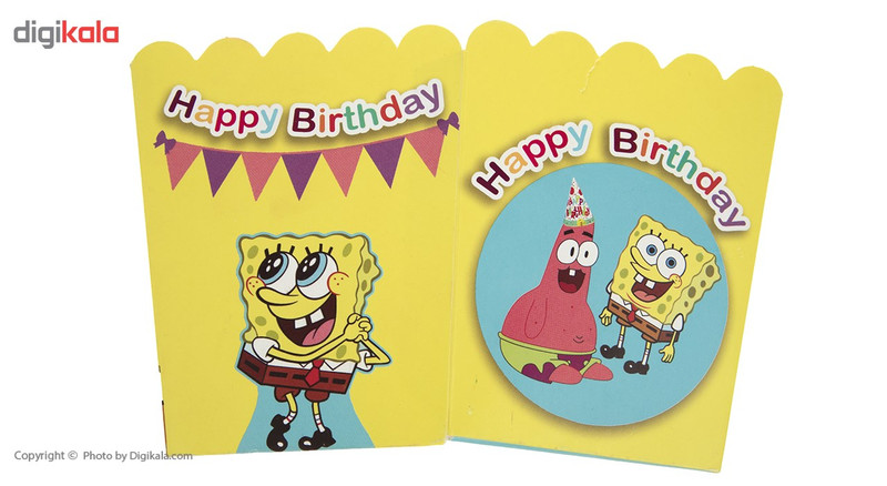 ظرف پاپ کورن مدل Sponge Bob بسته 10 عددی