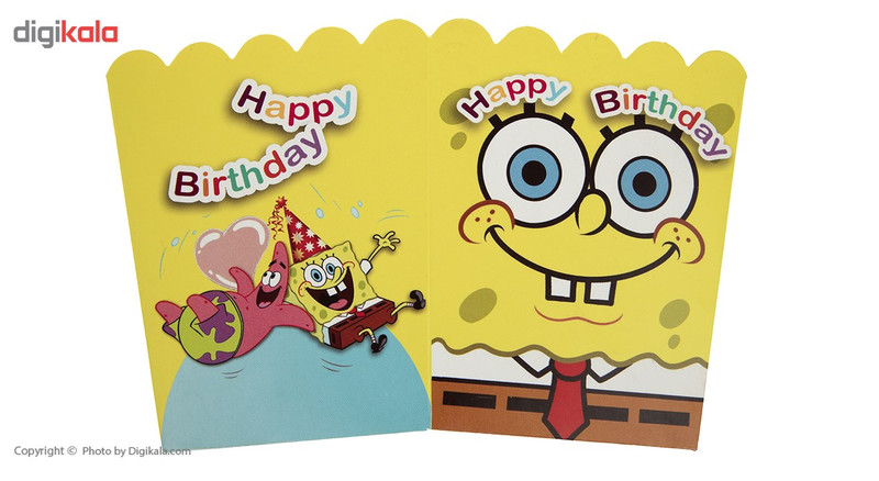 ظرف پاپ کورن مدل Sponge Bob بسته 10 عددی