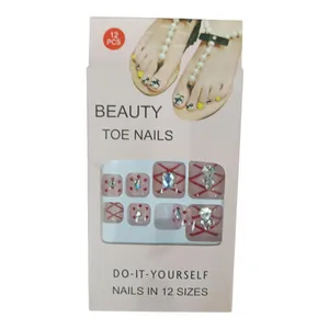 ناخن مصنوعی پا مدل N17 مجموعه 12 عددی 