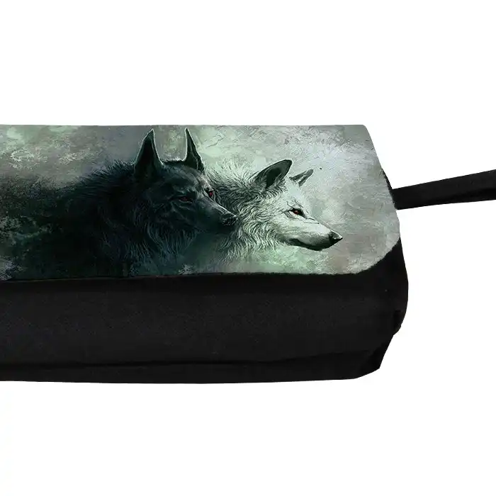 جامدادی طرح دو گرگ مدل دو زیپ کد 154