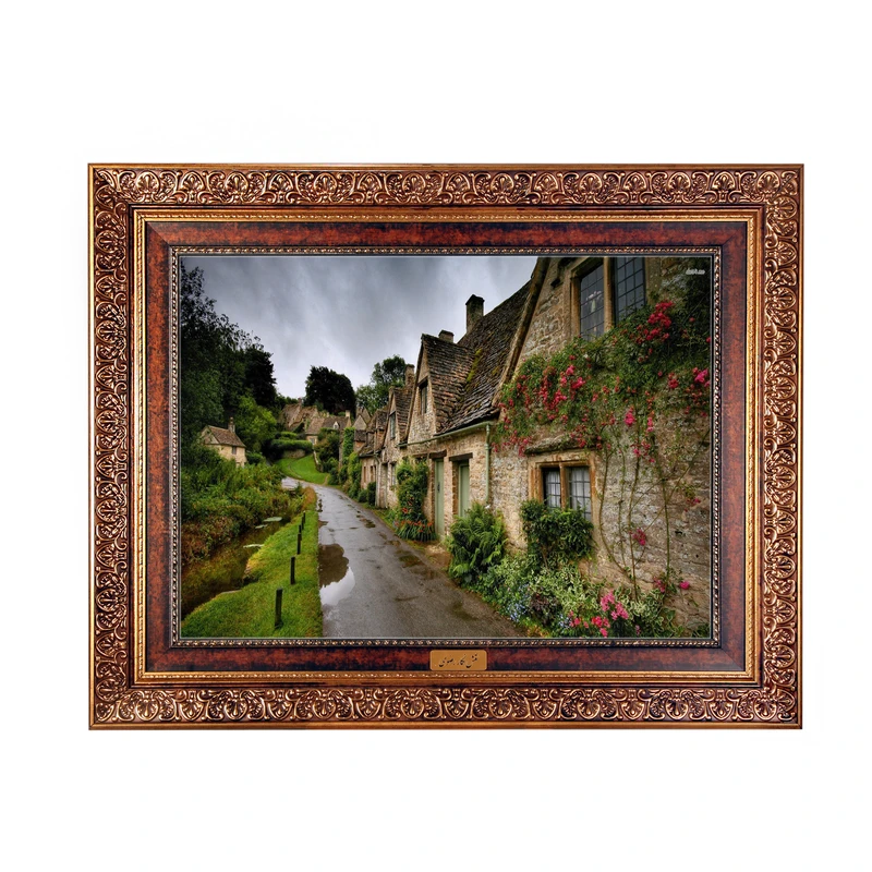 تابلو فرش ماشینی نقش نگار رضوی طرح کوچه کد 559C