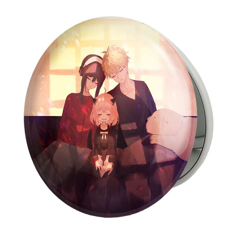 آینه جیبی خندالو طرح خانواده فورجر انیمه اسپای ایکس فمیلی Spy x Family مدل تاشو کد 15546