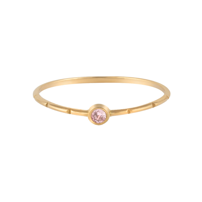 انگشتر طلا 18 عیار زنانه بان گالری مدل نگینی لوکا