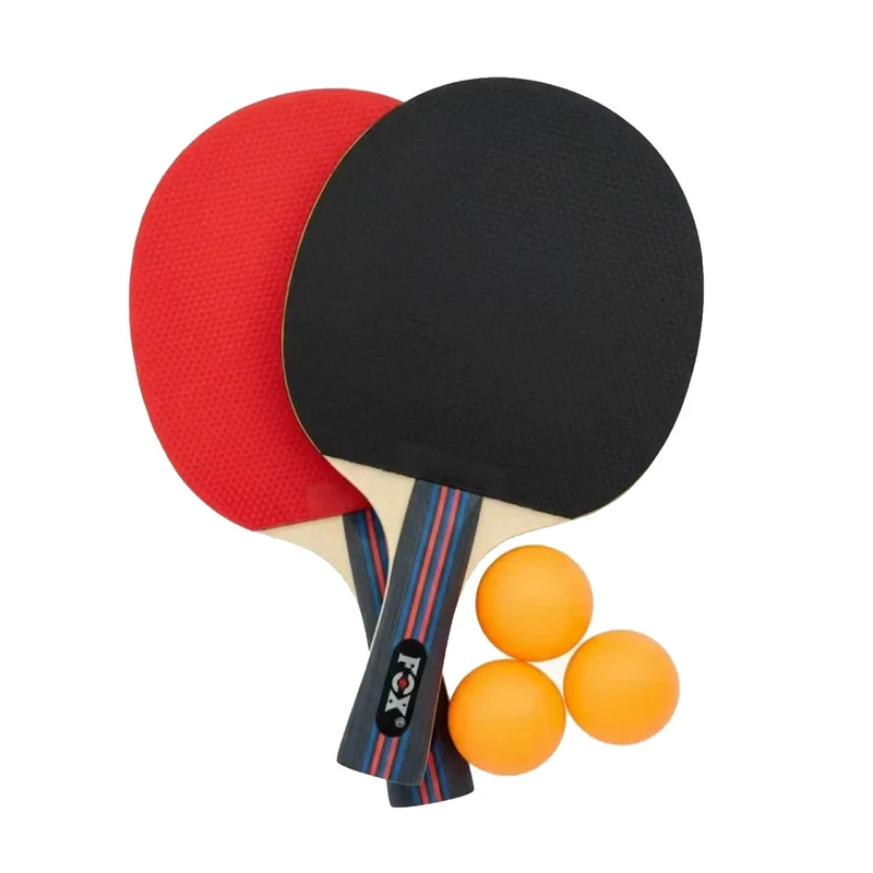 راکت پینگ‌پنگ سرعتی 5 لایه فاکس مدل 2k به همراه توپ بسته 5 عددی