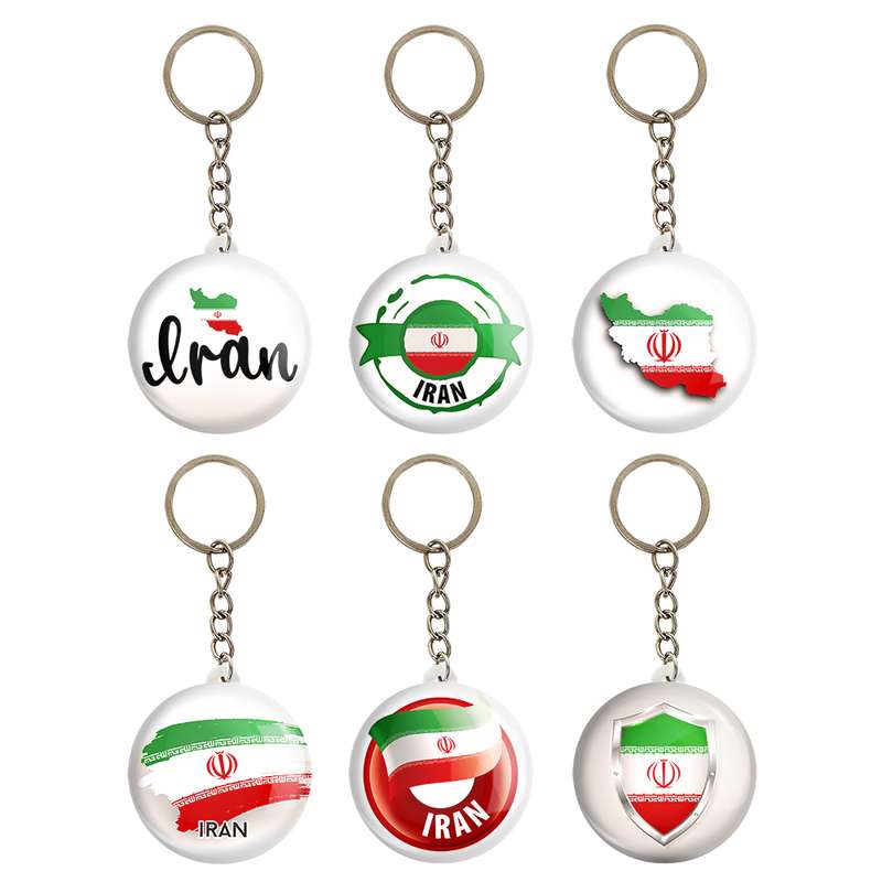 جاکلیدی خندالو مدل پرچم ایران کد 1210A مجموعه 6 عددی