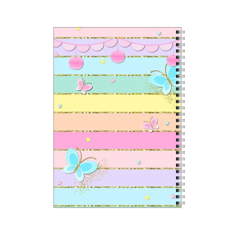 دفتر مشق 80 برگ بامبیلیپ طرح پروانه فانتزی کد 3600894