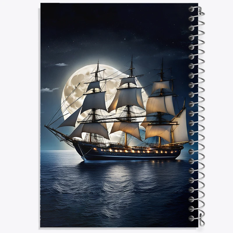 دفتر مشق 50 برگ خندالو طرح کشتی کد N4399